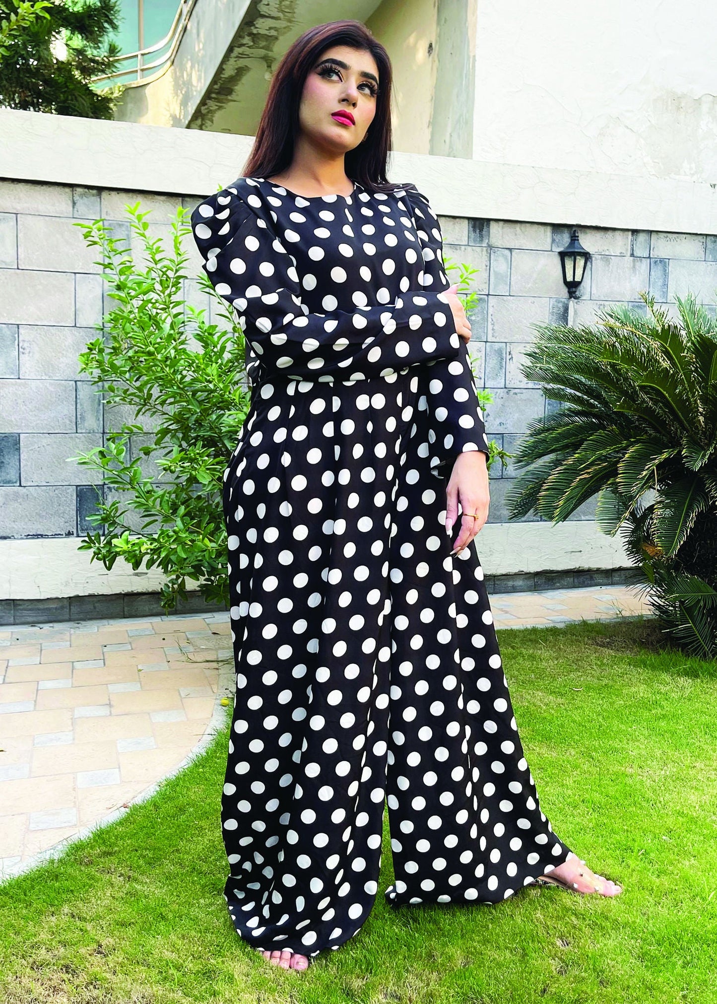 Black Polka Dot Jumpsuit