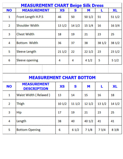 Beige Silk Dress