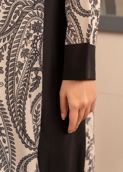Black Paisley Long Shirt