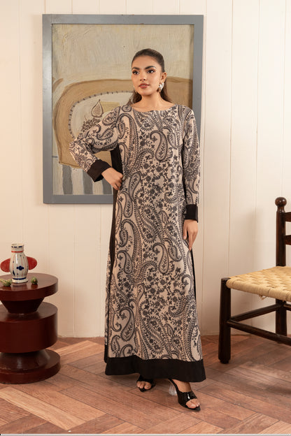 Black Paisley Long Shirt