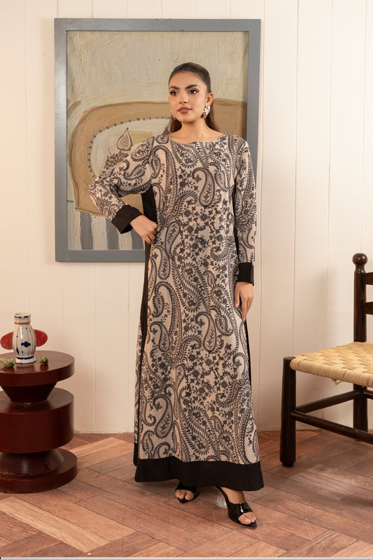 Black Paisley Long Shirt