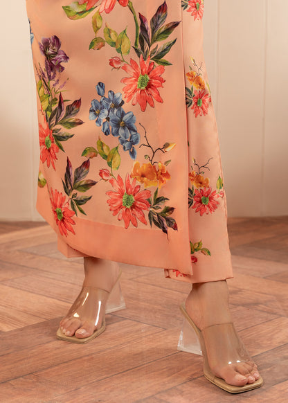 Coral Floral Dress