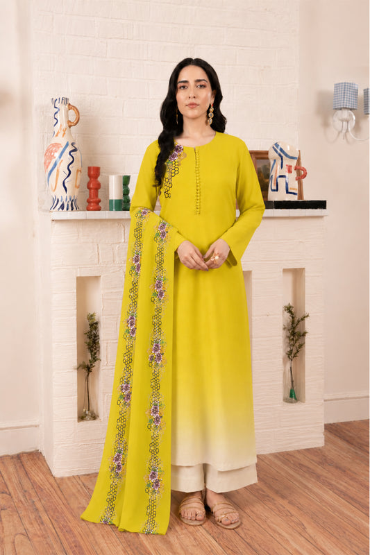 Lime Green Tonal Dress