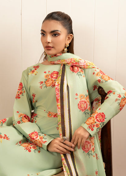 Olive Floral Dress