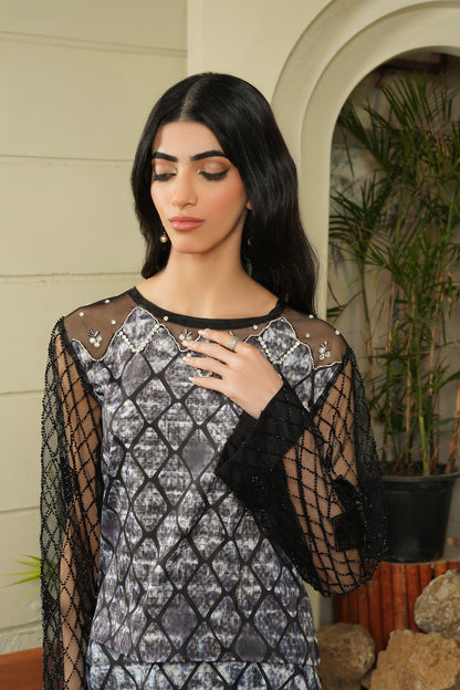 Serpent Noir Crop Top Skirt